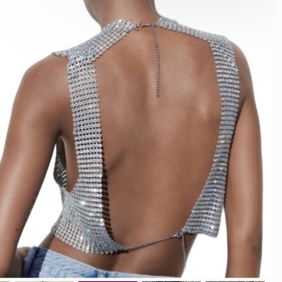 HOUSE OF HARLOW 1960 Rhinestone Vest- NEW - Picture 2 of 9